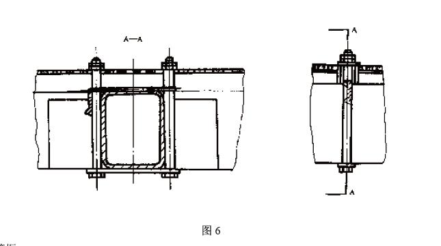 用壓木、木楔壓緊，見(jiàn)圖5